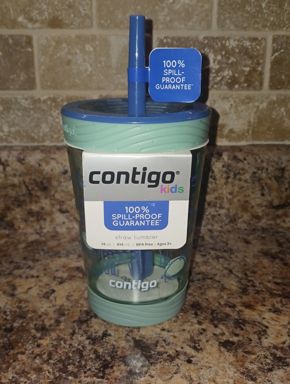 Contigo Kids Straw Tumbler in Teal and Blue